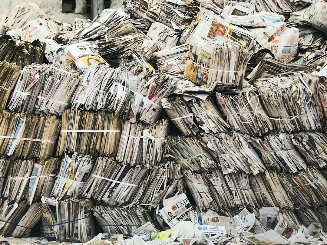 recycled paper stack